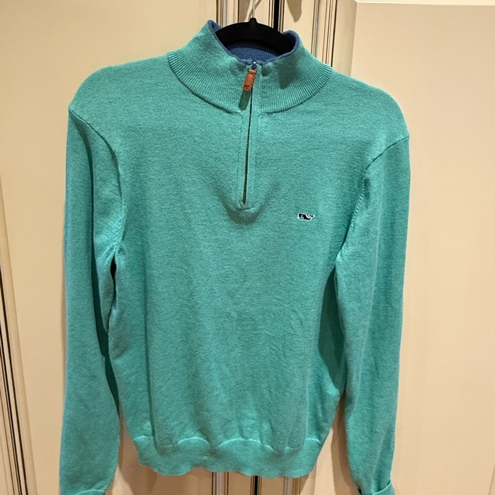 Vinyard Vine Teal Saltwater Half-Zip Pullover 
Sz X-Small